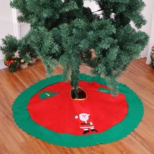Atceawit 90 см красная и зеленая юбка на рождественскую елку, вечерние изящные украшения для дома, милый объемный декоративный ковер в виде Санты 2024 - купить недорого