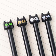 Korean Creative Black Cat Gel Pen Cartoon Kawaii Plastic Gel Pens Learning Writing Pen Stationery Office School Supplies 2024 - buy cheap