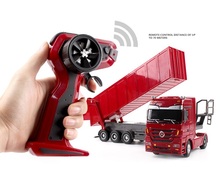 Caminhão rc 1:32 controle remoto super caminhão com luz led 2.4g brinquedo extravagante caminhão basculante rc brinquedo para crianças presente 2024 - compre barato