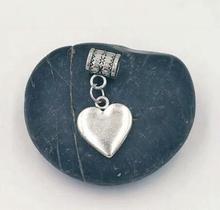 50 pcs Double Heart Dangle Bead for European Charm Bracelet Vintage Pendants Jewelry Accessories Making 2024 - buy cheap