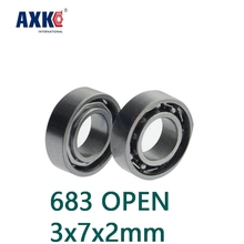 Axk High Quality 10pcs/lot 683 Open 3x7x2mm Metric Miniature Deep Groove Ball Bearing 683a 683 Open Mr618/3 3*7*2mm 2024 - buy cheap