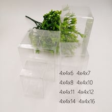 50pcs 4x4xH Pvc Plastic Box Storage Transparent Boxes Jewelry Gift Box Wedding/Christmas/Candy/Party For Gift Packing Boxes Diy 2024 - buy cheap