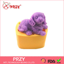 cute  Dog modelling silicon soap mold fondant Cake decoration mold High-quality Handmade soap mold 2024 - buy cheap