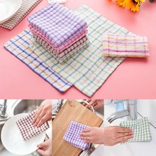 Grid Cotton Kitchen Clean Cloth Washing Towel Cloth Hair Oil Absorbent Towel Randomly Delivery Handkerchief 2024 - buy cheap