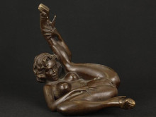 Figura de cobre de Latón para Decoración de artesanías chinas, estatua de adorno de Bella de bronce asiático antiguo, fundido a mano coleccionable 2024 - compra barato