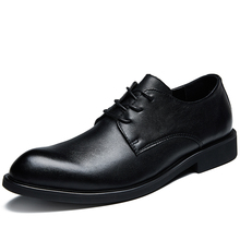 Zapatos de negocios de cuero para hombre, zapatos planos de cuero de moda, calzado Formal de oficina, Oxford, venta al por mayor, envío directo, Primavera 2024 - compra barato