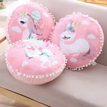 Juguete de peluche Kawaii para niños y niñas, almohada de peluche de unicornio, cojín para sofá, decoración para habitación, regalo de Navidad y Halloween 2024 - compra barato