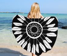 Toalha de praia redonda de 600 cm, 25 peças, 150g, estampa de rosquinha geométrica, toalha de banho, círculo, boêmia, tapete grosso 2024 - compre barato