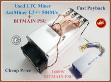 Used ANTMINER L3++ 580M With BITMIAN APW3++ 1600W PSU LTC Scrypt Miner Better Than ANTMINER L3 L3+ 2024 - buy cheap