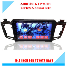 10 inch resolution 1024*600 capacitive touch screen android 4.4 car dvd player for toyota RAV4 2013 2014 2024 - buy cheap