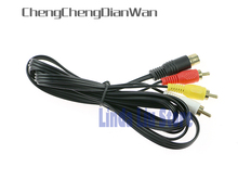 Прочный Аудио Видео AV кабель chengdianwan, 1,8 м, 6 футов, для Sega Saturn SS A/V RCA, Соединительный шнур, ножки Nicket 2024 - купить недорого