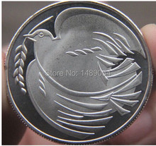 2 pcs The peace pigeon of 2nd world war memory Elizabeth silver plated England souvenir coin 2024 - buy cheap