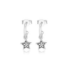 Starshine Earring with Clear CZ 100% 925 Sterling-Silver-Jewelry Free Shipping 2024 - buy cheap