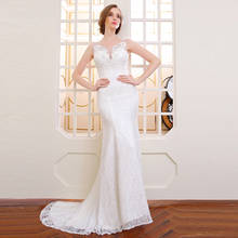 Poemssongs  lace fabric mermaid wedding dresses 2020 vestido de noiva  ball gown bridal dresses 2024 - buy cheap