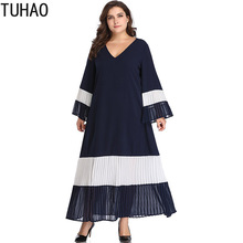 TUHAO Female Summer Dress  Spring Women Ruffles Maxi Long Pleated Dress Plus Size 5XL 4XL 3XL Elegant Chiffon Dresses HYMY 2024 - buy cheap