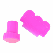 Cor-de-rosa do prego que carimba a imagem plástica que carimba placas manicure conjunto para diy stamper raspador da arte do prego modelo de ferramenta 2024 - compre barato
