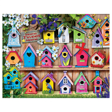 Bordado de diamante quadrado completo/redondo colorido birdhouse 5d diy pintura de diamante ponto de cruz imitação de diamante mosaico hyy 2024 - compre barato