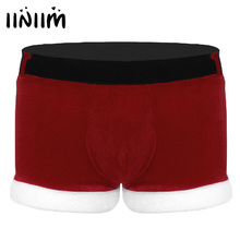 Boxer Femme Mens Fairy Christmas Party Sexy Male Panties Soft Velvet Santa Holiday Fancy Cosplay Costume Boxer Shorts Underwear 2024 - buy cheap