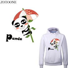 ZOTOONE Cartoon Panda Patch Heat Transfer Vinyl Stickers for Kids Clothing DIY T-shirt Applique Iron-on Transfers Thermal Press 2024 - buy cheap