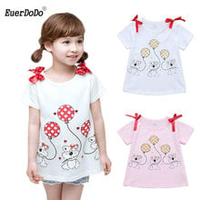 Summer 2020 Girls T-shirt Bow Shirts For Girl Cartoon Children Tops Sequin Kids Tees Toddler Clothing 2024 - buy cheap