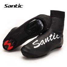 Чехол для велосипедной обуви Santic Pro, зимняя ветрозащитная Светоотражающая термообувь, чехол для велосипедной теплой обуви 2024 - купить недорого