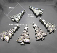 Free Shipping, Tibetan Silver Christmas Tree Charms Pendants,  200pcs/lot 2024 - buy cheap