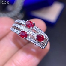 Natural And Real Ruby ring Free shipping ruby 925 sterling silver Fine handworked jewelry Finger rings Gem 2024 - buy cheap