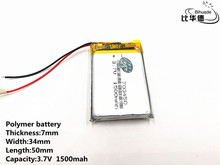 10pcs/lot Good Qulity 3.7V,1500mAH,703450 Polymer lithium ion / Li-ion battery for TOY,POWER BANK,GPS,mp3,mp4 2024 - buy cheap