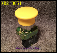 4Pcs/Lot XB2-BC51  1 NO Momentary Yellow Mushroom Head Push Button Switch N/O Brand New 2024 - buy cheap