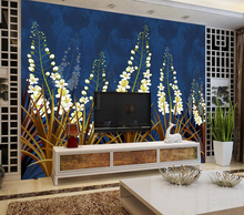 Декоративные обои ручная роспись бабочка Орхидея фон настенная живопись 2024 - купить недорого