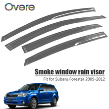 OVERE Новый 1 комплект Дымовое окно дождевой козырек для Subaru Forester 2009 2010 2011 2012 Стайлинг вентиляционные солнечные дефлекторы защитные аксессуары 2024 - купить недорого