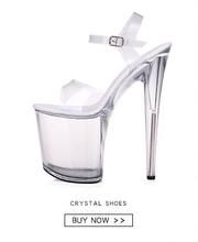 Sandals Women Platform Model T stage Shows Sexy High-heeled Shoes 10-20 cm High Transparent Waterproof Sandals Large-size 35-42 2024 - buy cheap