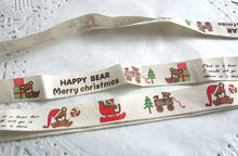 20mm x30m Wholesale Retro Zakka Handmade 100% Cotton Ribbon Sewing tape Fabric Webbing- Christmas bear RIBBON 2024 - купить недорого