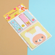 1 PCS Kawaii Cartoon Rilakkuma Memo Notepad Note Book Memo Pads Sticky Notes Memo Set Gift Stationery Office Stationery Supplies 2024 - buy cheap