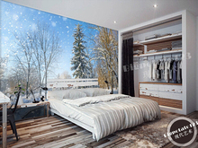 Custom 3D large murals,3D beautiful snowy forest natural wallpaper, living room sofa TV wall children bedroom papel de parede 2024 - buy cheap