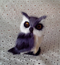 simulation cute owl 4x4x12cm toy model polyethylene&furs owl model home decoration props ,model gift d191 2024 - buy cheap