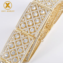 Марокканский квадратный кафтан свадебный пояс с цепочкой из кристаллов золотого и серебряного металлического пояса для женщин 2024 - купить недорого