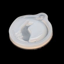 Molde de silicona para fabricación de joyas, colgante con forma de gato sentado en la Luna, herramienta de fundición hecha a mano para decoración artesanal, molde de resina epoxi 2024 - compra barato