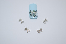 10psc New bow 3D decorações Nail art, Encantos liga unhas, Nails pedrinhas prego suprimentos # 036 2024 - compre barato