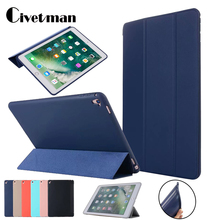 Tablet Case For 2016 Apple iPad Pro 9.7 A1673 1674 A1675 Ultra-thin TPU Soft Back + PU Leather Smart Folding Cover Pro9.7 Funda 2024 - buy cheap