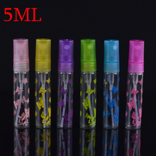 MUB - 5ML (100Pieces/Lot) Portable Glass Perfume Atomizer Bottle With Plastic Spray Mini Parfum Refill Bottle 2024 - buy cheap