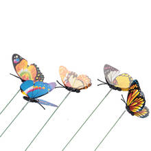 3D бабочка садовый Декор Украшение газона 15 шт цвет Случайный Сад Искусство украшения открытый творческий двор насекомых цветочный горшок 2024 - купить недорого