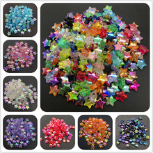 100pcs 11x4mm Acrylic Spacer Beads Five-pointed Star Transparent Rainbow Color Beads For Jewelry Making 2024 - buy cheap