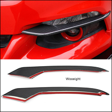 Wooeight-luz antiniebla delantera de fibra de carbono para coche Ford Mustang, cubierta de cejas, párpado de parachoques, 2 piezas, 2015-2016, 2019 2024 - compra barato