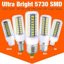 LED Lamp E27 E14 B22 G9 GU10 Led Light AC 220V SMD 5730 Chandelier Spotlight 24 36 48 56 69 72LEDs Corn Bulb Home Decoration 2024 - buy cheap