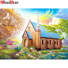 Zhui star 5D DIY Full square diamond painting Serenity Church Diamond embroidery Cross Stitch Rhinestone mosaic home decor XY1 2024 - buy cheap
