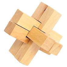Kongming Luban Lock детская деревянная Китайская традиционная игрушка-головоломка детские мозговые игры 3D интеллектуальная креативная игрушка-разблокировка 2024 - купить недорого