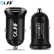 OLAF Dual USB Car Charger Adapter 4.8A Mini Metal Car-Charger Mobile Phone Car USB Charger Auto Charge 2 Port for Samsung iPhone 2024 - buy cheap