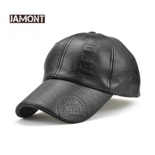 JAMONT-Sombrero de cuero para hombre, gorra de béisbol de alta calidad, informal, para moto, venta al por mayor, nueva moda, Otoño e Invierno 2024 - compra barato