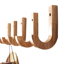 Colgador de llaves creativo de madera maciza Natural, gancho decorativo para sombrero, ropa, colgador de pared simple y moderno, suspensor de madera creativo hoo 2024 - compra barato